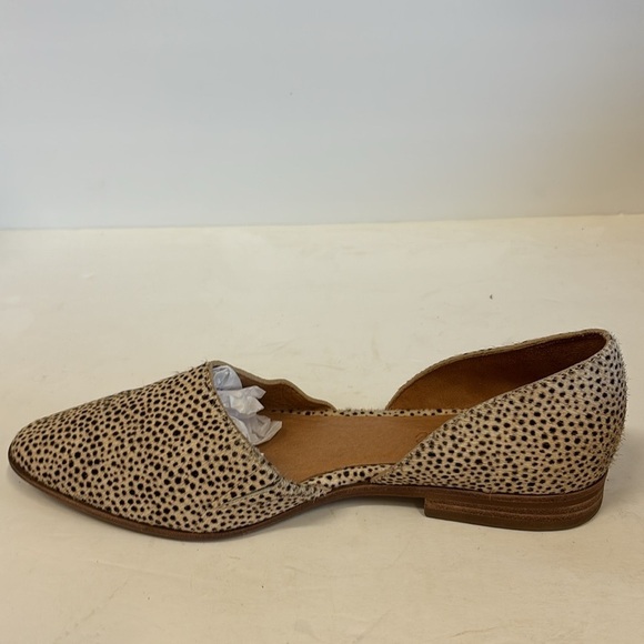 Madewell Marisa d’Orsay Spotted Fur Calf Skin Made in Brazil Cut Away Flats